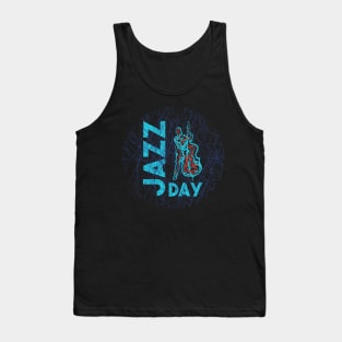 Jazz Day with Bass Musician Tank Top